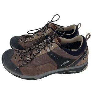 Asolo Gore-Tex Hiking Shoes Mens 9.5 Brown Suede Vibram Megagrip Low Top Trail